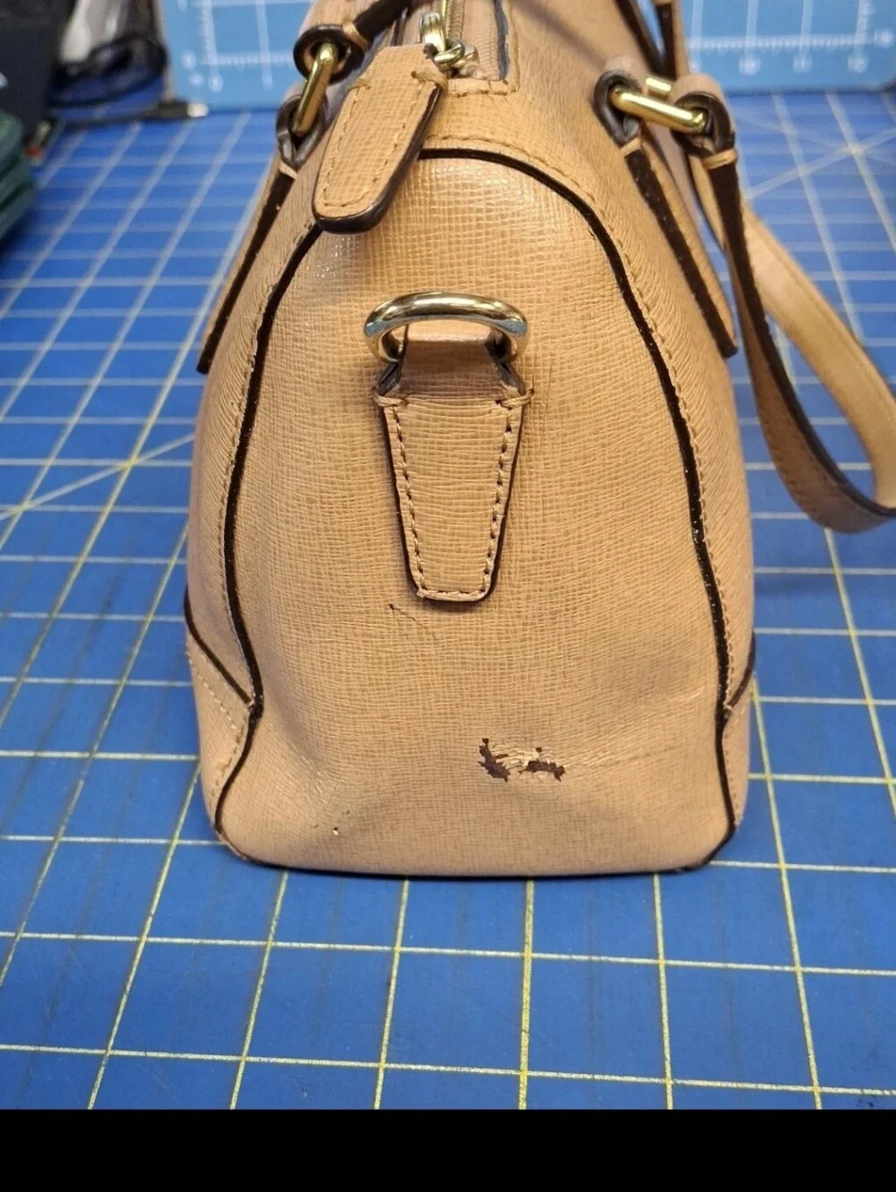 COACH Tan Leather Satchel Handbag 10x5.5x6 - Project